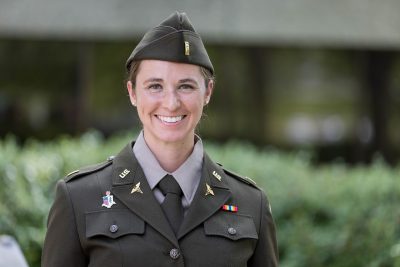 Woman in US Army uniform.